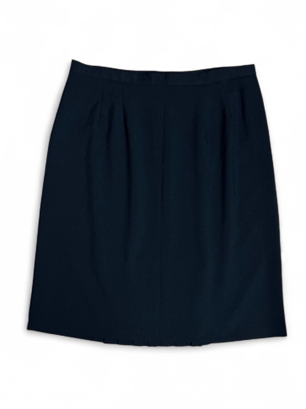 Kasper Black Pleated Back Kick Skirt Plus Size 20W Career Office Professional